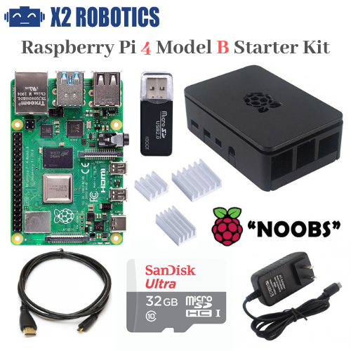 Raspberry Pi 4 Model B Starter Kit - X2 Robotics in Canada