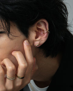 K18 K10 horn pierced earring ホーン ピアス – XOZ(クロスオズ)公式