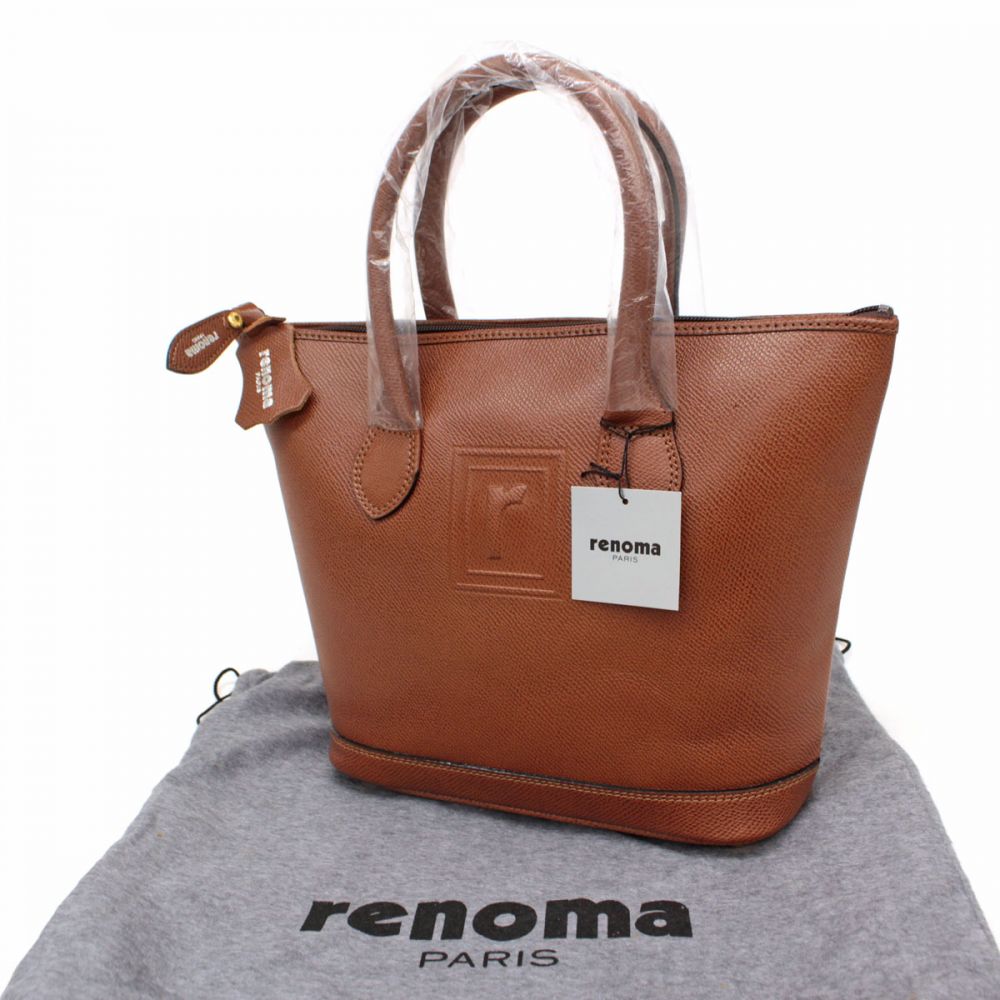 レノマ/トートバッグ/バケツ型/rロゴ/ヴィンテージ/型押し/レザー