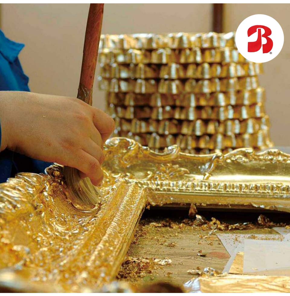 イタリア製 八角形 ウォールミラー(壁掛け鏡) 52×52cm｜おしゃれ