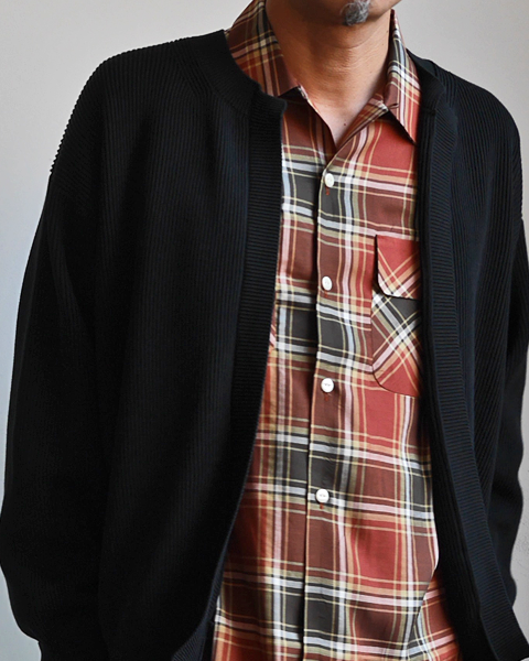 AURALEE Super Hard Twist Rib Knit Cardigan | 大阪心斎橋のメンズ