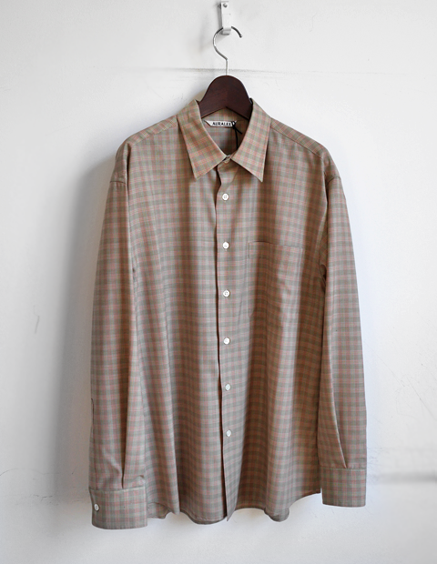 AURALEE Super Light Wool Check Shirts | 大阪心斎橋のメンズ洋服の