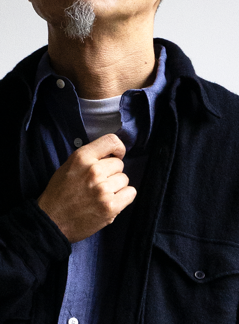 COMOLI ヨリ杢 ワークシャツ | 大阪心斎橋のメンズ洋服のセレクト