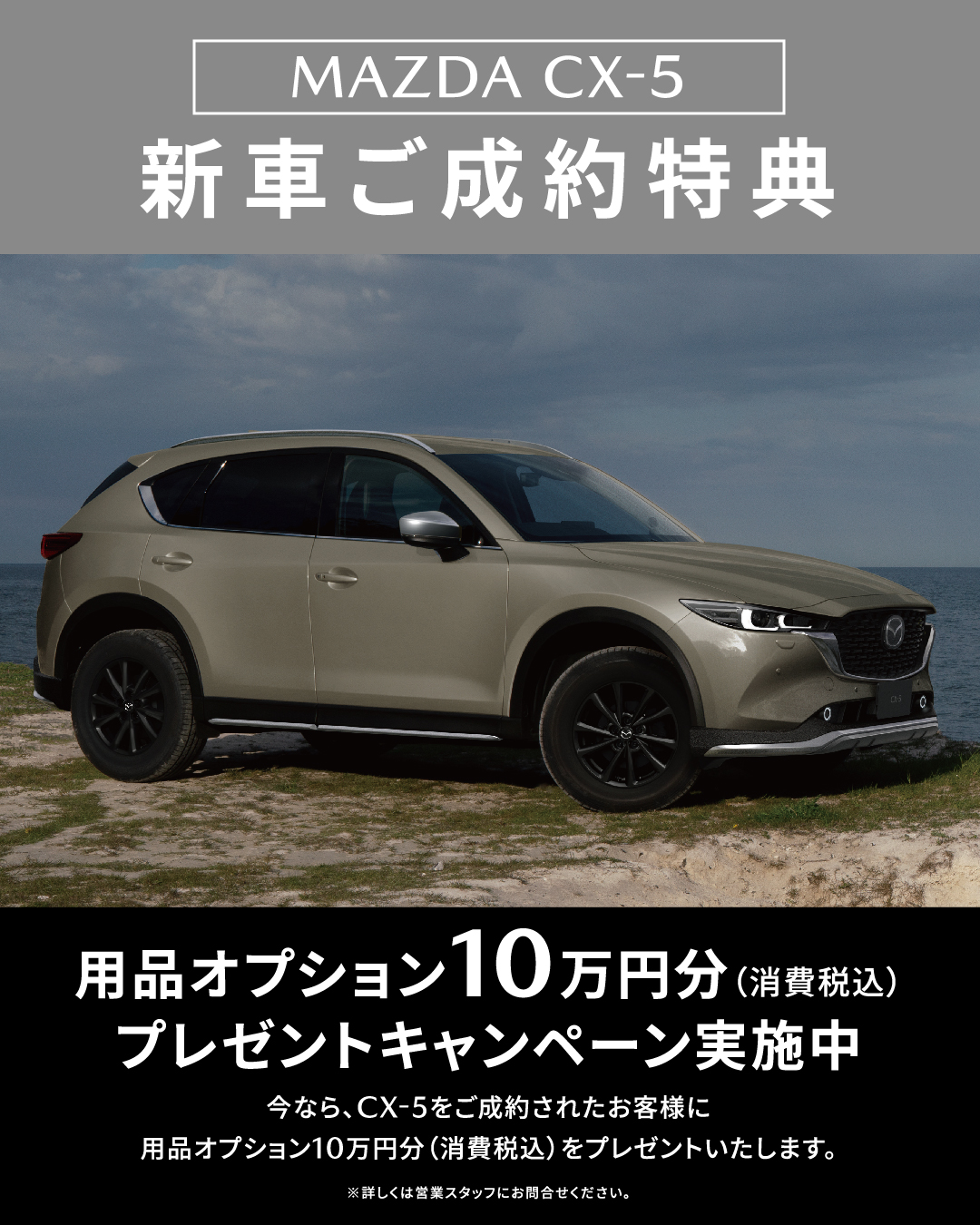 CX-5 新車ご成約特典 キャンペーン実施中！ | マツダオートザムヤマト
