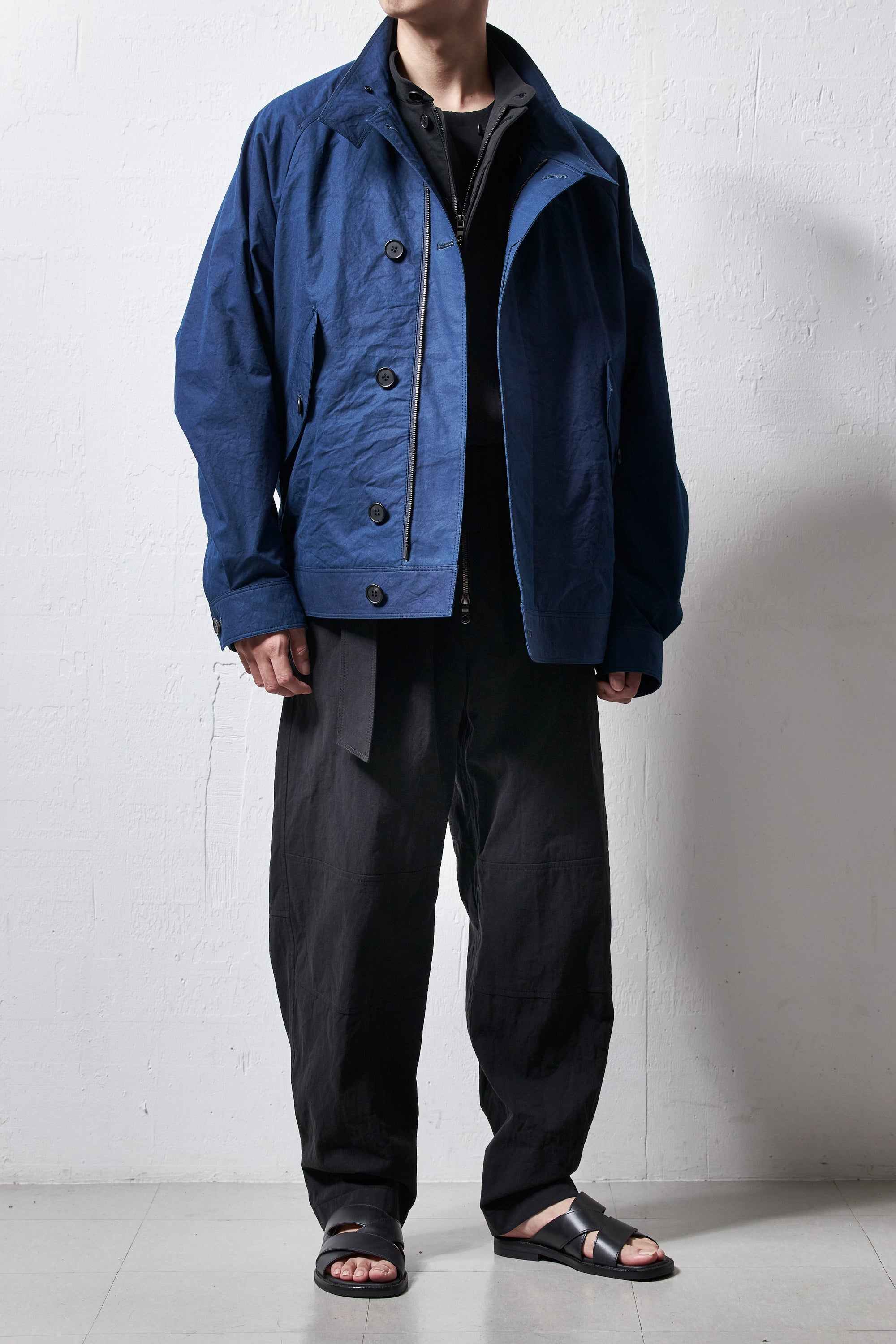 25113-ai / 藍染シールドコットンクロス・ジップジャケット – 山内