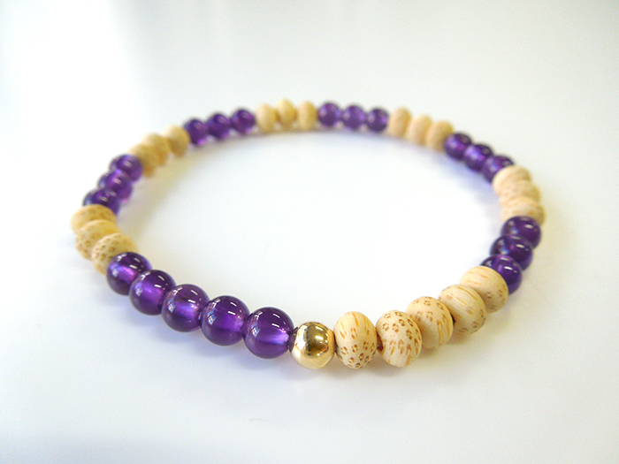 Cotubu Bamboo】紫水晶ブレス14KGF入 お数珠の安田念珠店へ｜総本山