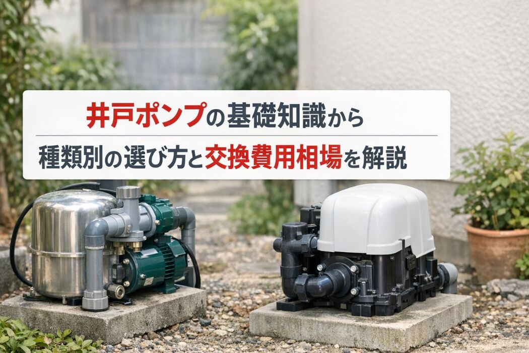 井戸ポンプの基礎知識から種類別の選び方と交換費用相場を解説