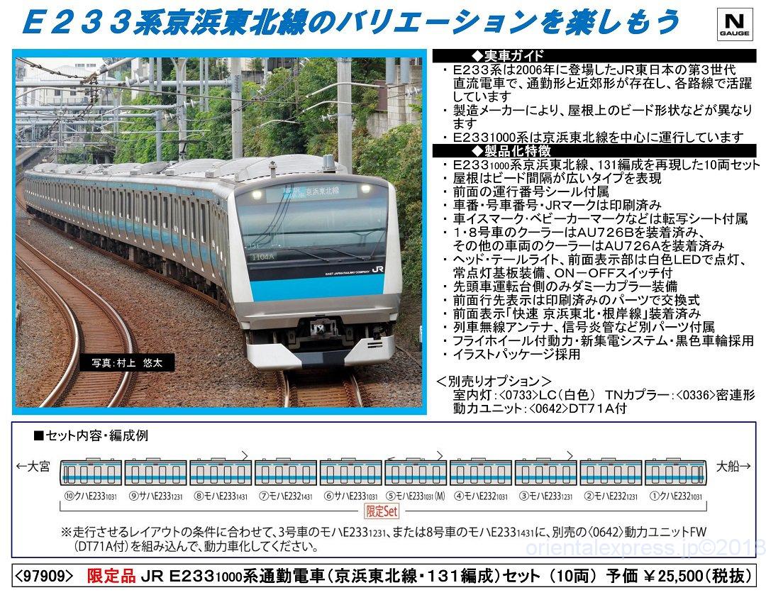 TOMIX E233系1000番台通勤電車(京浜東北線 ・131編成)セット 限定品