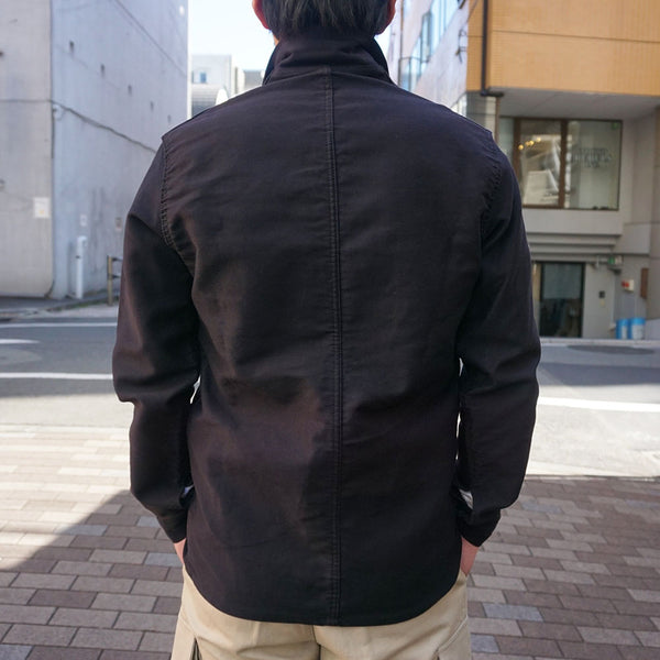 1950-60's ブラックモールスキンフレンチワークジャケット デッド
