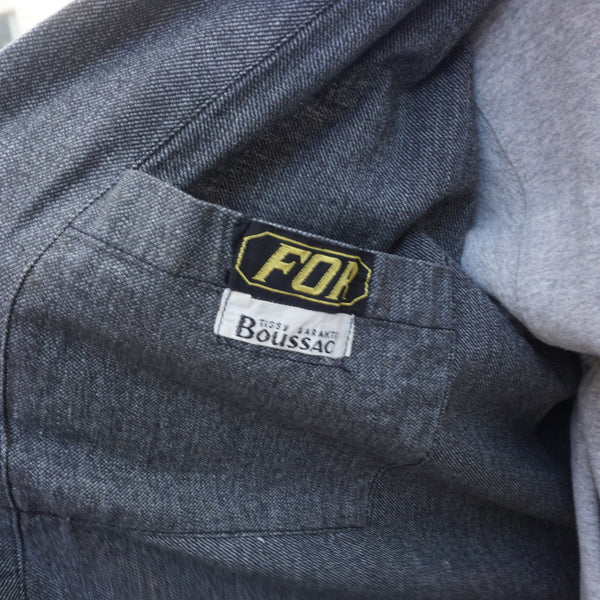 1950's ブラックシャンブレーアトリエコート デッドストック / 横浜の