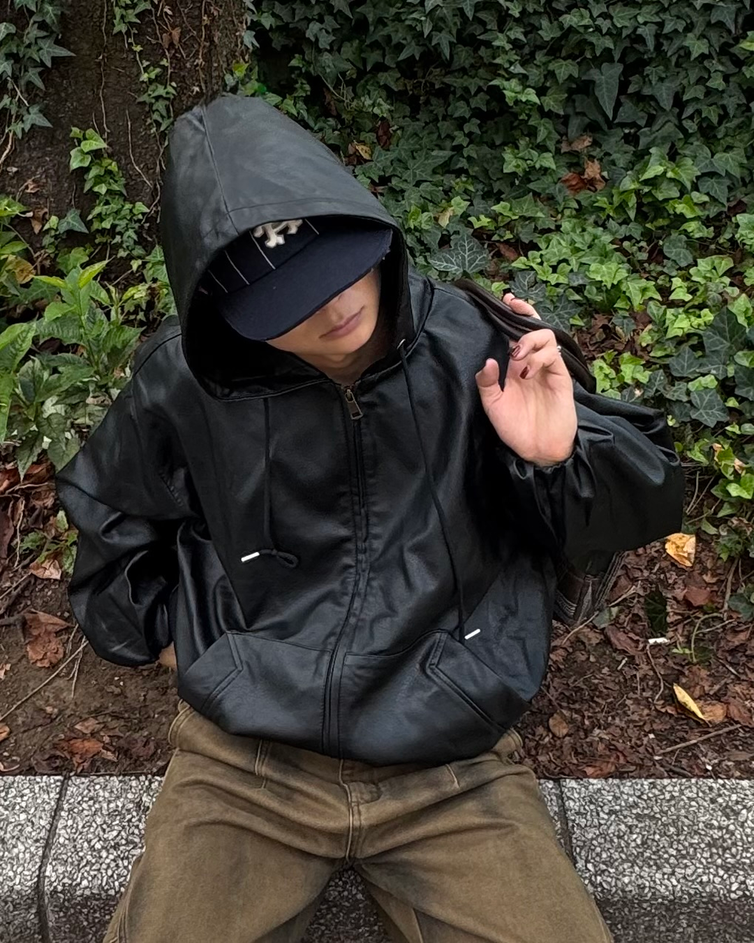 即納】PUレザーフードショートブルゾン TO5005 – YOLO（ヨロ