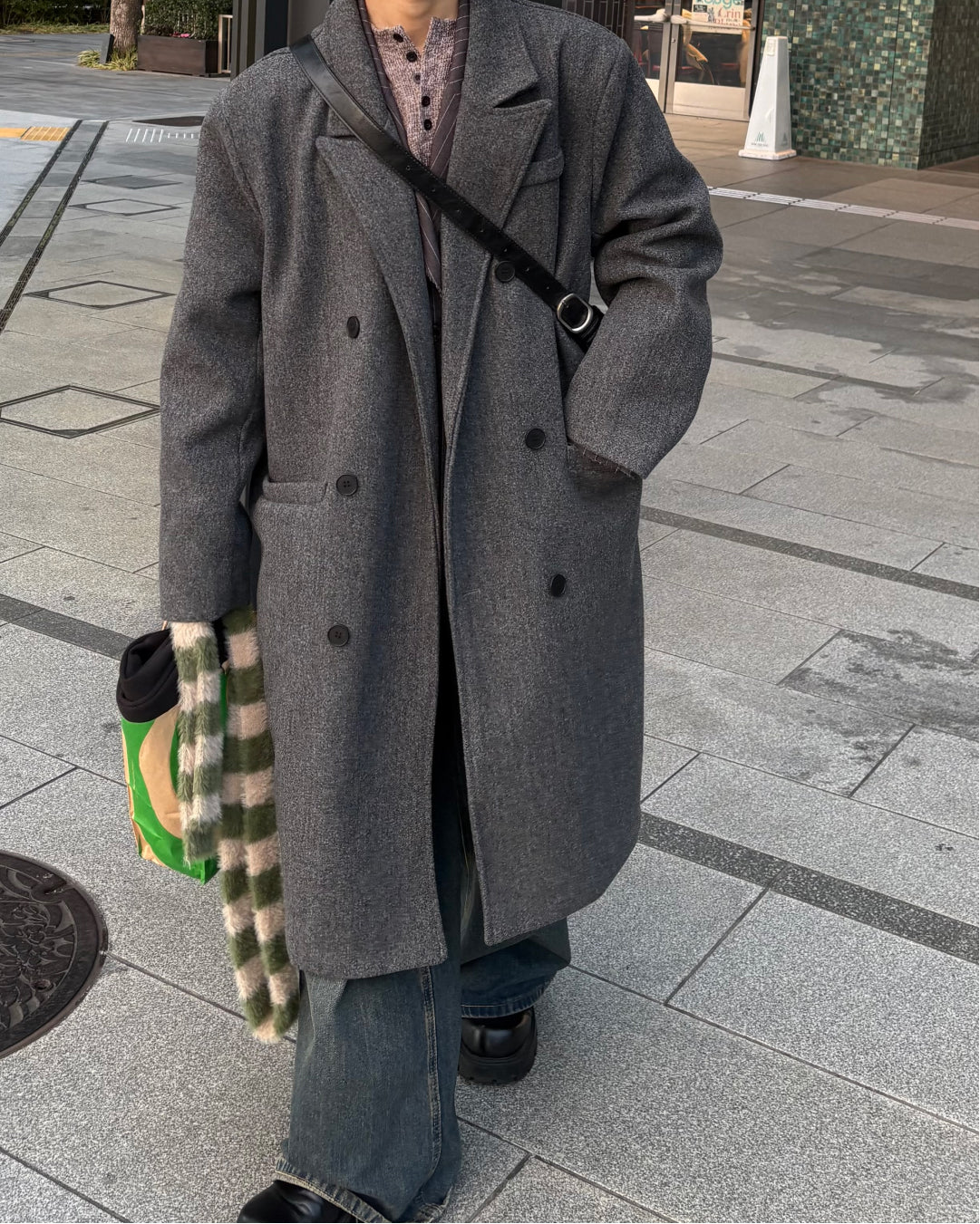 即納】ダブルブレスト ロングチェスターコート WG0217 – YOLO（ヨロ