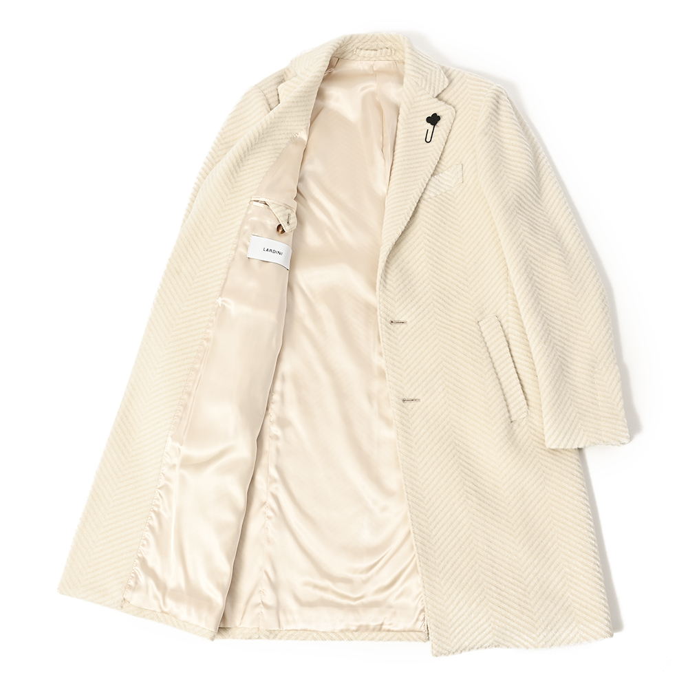 ウールナイロンモヘア混 シングル チェスターコート Traditional