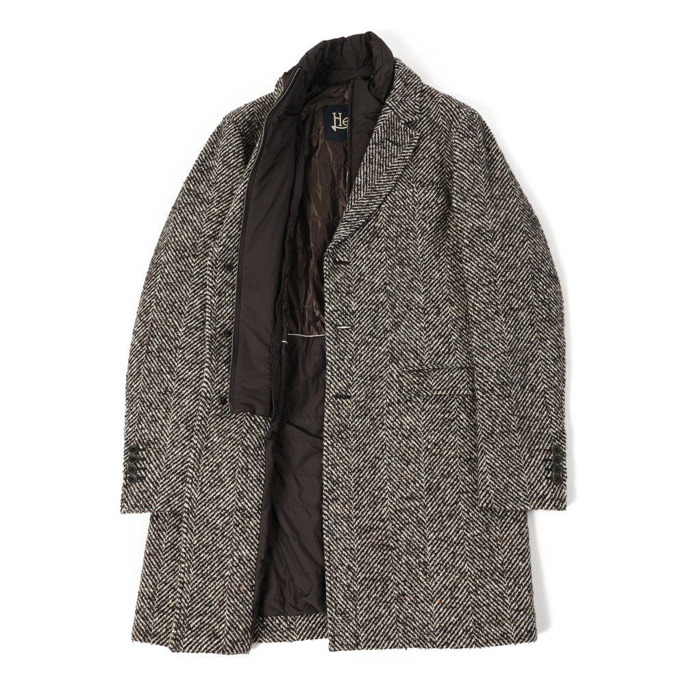 アルパカ混ヘリンボーンチェスターコート Traditional Standard