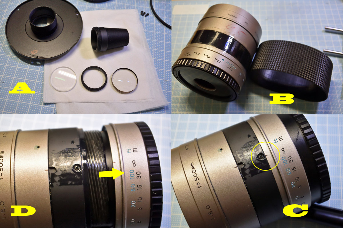 望遠ミラーレンズ「Kenko(ケンコー) 500mm F8」分解・清掃・作例