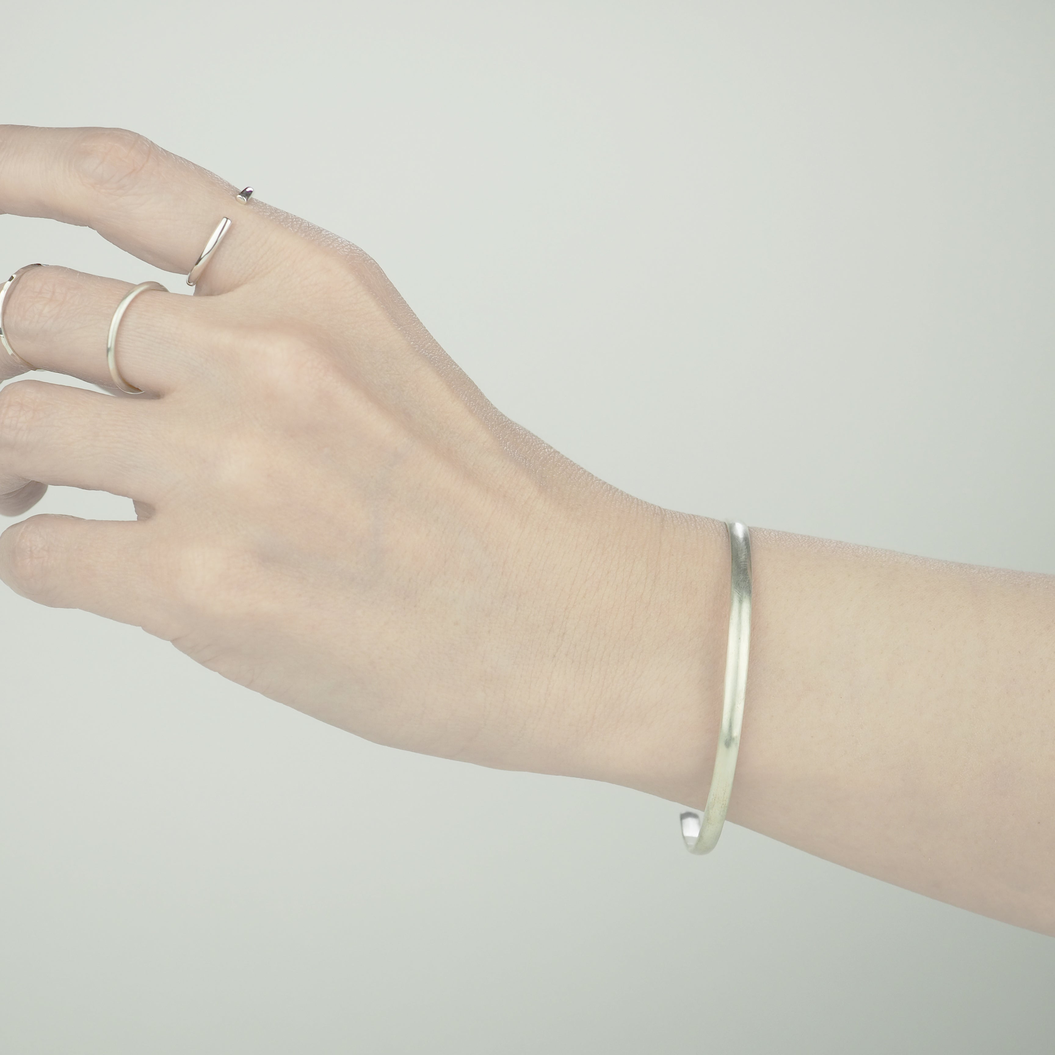 Silver Bangle -Plain Matte- シルバー バングル – yuzen-official