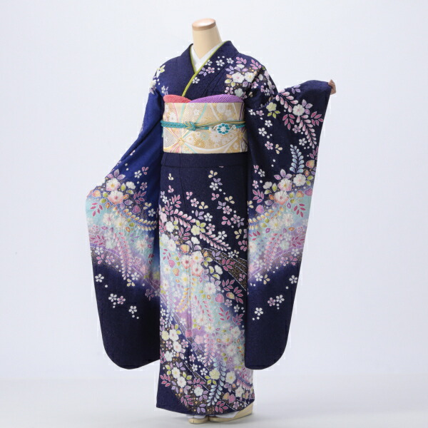 f8022200r2】【レンタル】【成人式】振袖 フルセット Lサイズ 紫系
