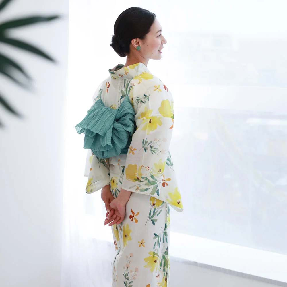 y2412003】浴衣 レディース 兵児帯 2点セット 人気のダリア 花柄