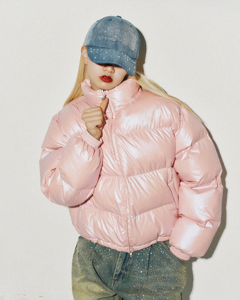 Glitter Short Puffer Jacket【9090 girl】 – YZ