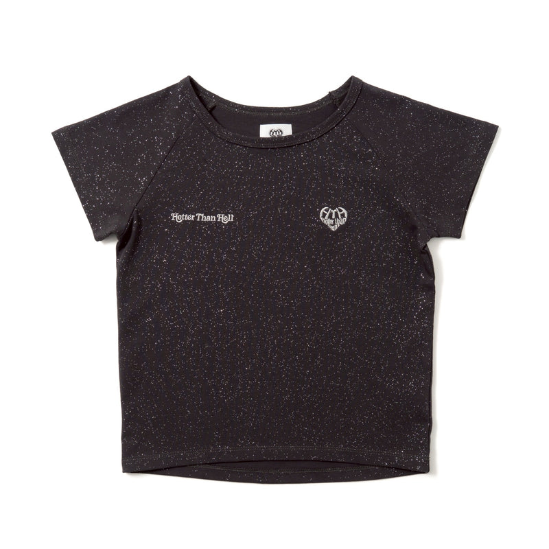 glitter cropped tee – YZ