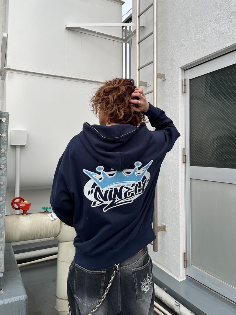 King Logo Front Zip Hoodie – YZ