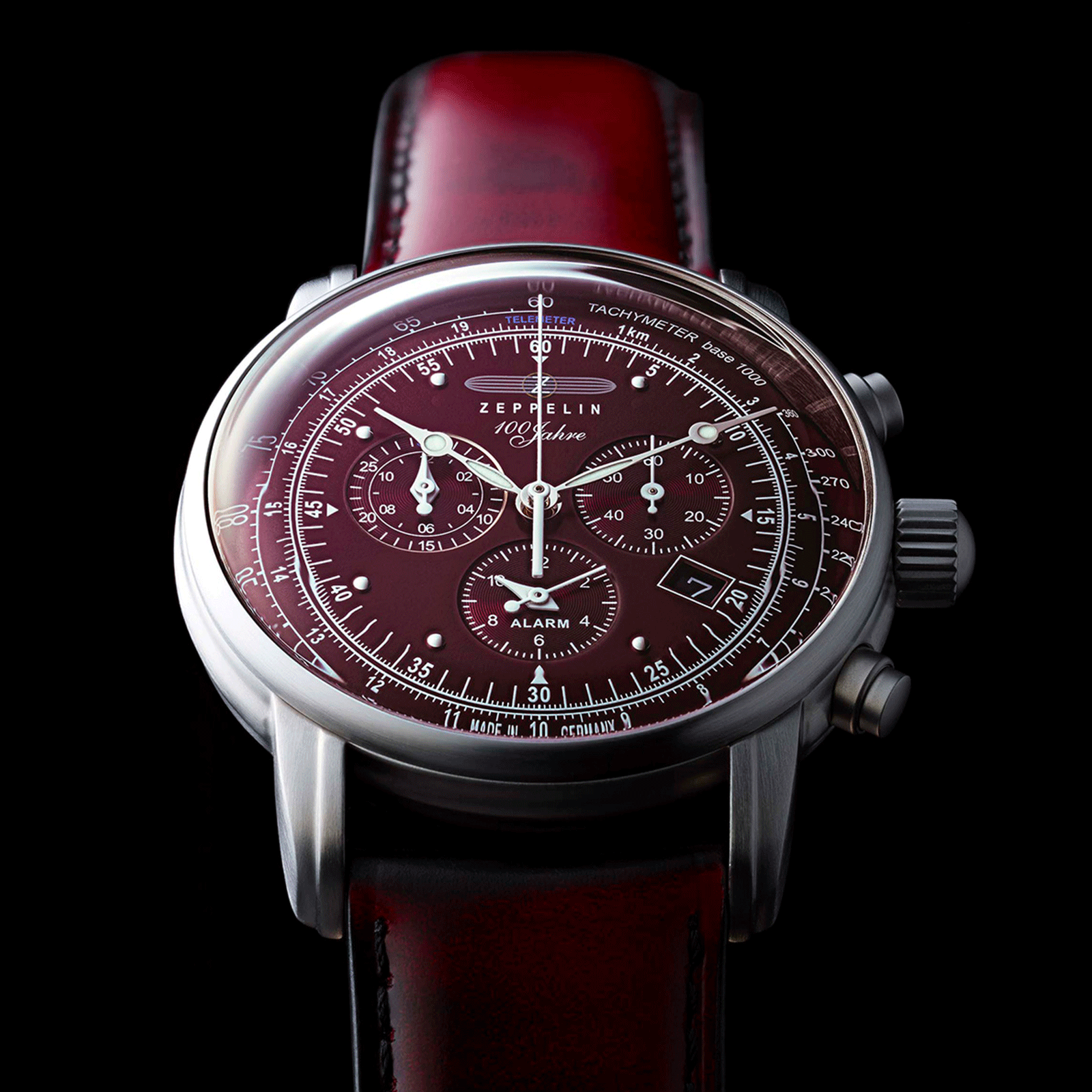 100周年記念シリーズ クロノグラフアラーム 日本限定レッド | ZEPPELIN