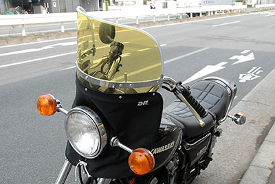 ニッパチ風防 キバミ/黒布タレ | 旧車バイクカスタムパーツのゼット