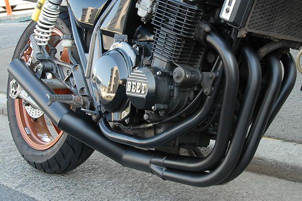 ZRX400/Ⅱイカシタショート管ZZYA管ブラック | 旧車バイクカスタム