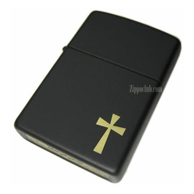 ゴールドの十字架がデザインされたクロスZIPPO | アメリカンZIPPO