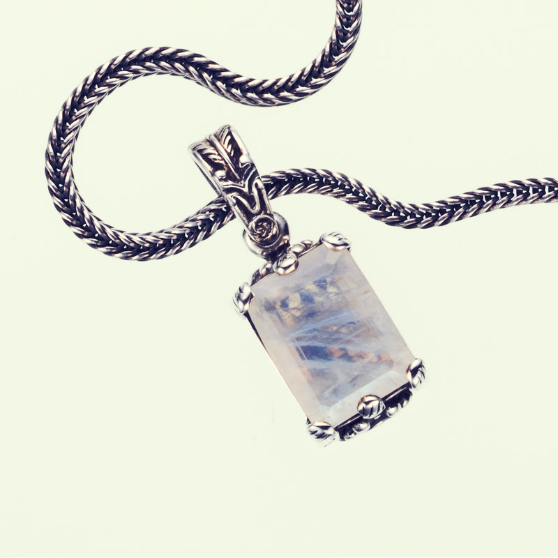 Islamic Pendant : L (Rainbow Moonstone)｜イスラミック・ペンダント