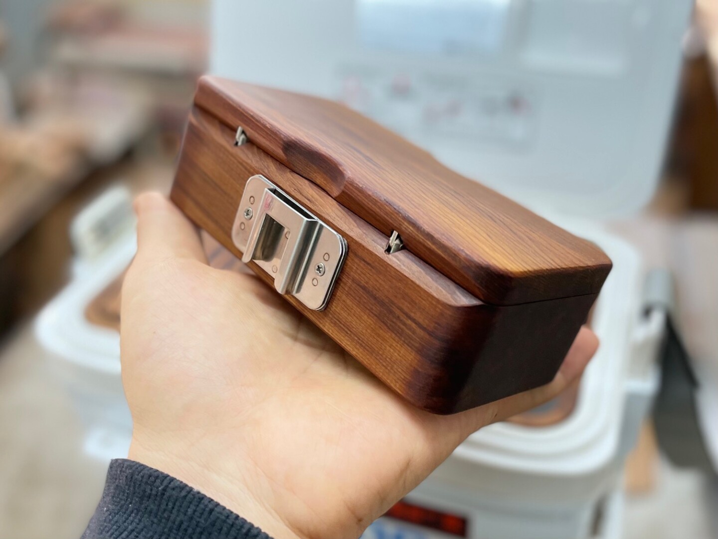 木製キス釣り用餌箱3箱ｾｯﾄ 木枠付 ｼﾏﾉﾌｨｸｾﾙｻｰﾌ9L用 納期約3カ月