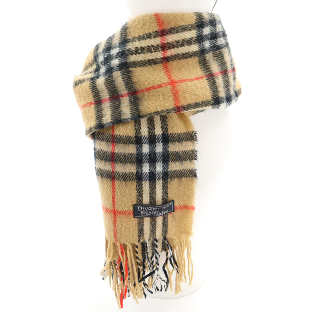Burberrys バーバリーズ 英国製 ノバチェック柄 マフラー ベージュ
