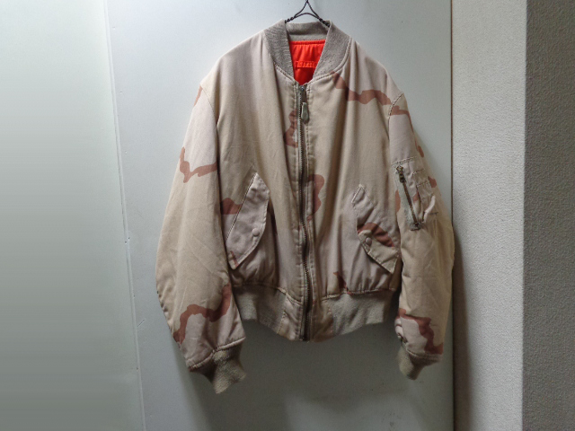 90'S ALPHA MA-1 DESERT CAMO PATTREN FLIGHT JACKET(アルファ MA-1