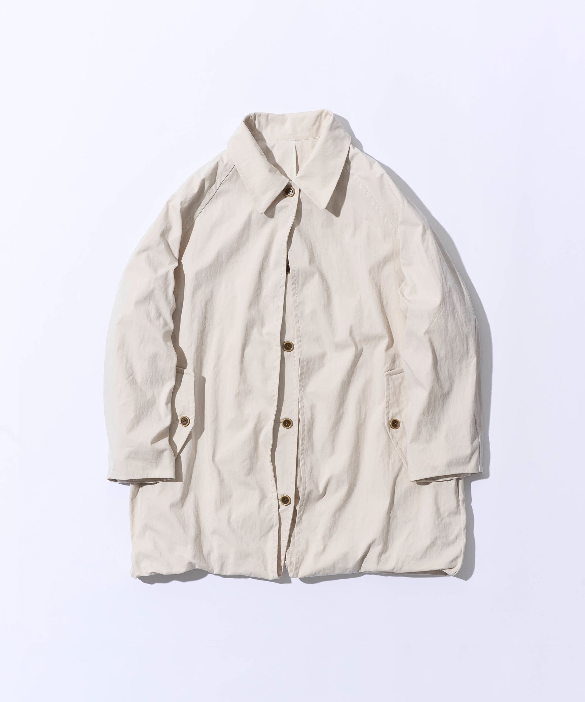 Cotton Nylon Over Collar Jacket ivory – A.subjjject