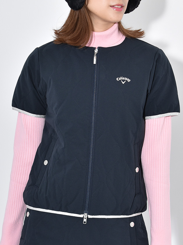 キャロウェイ キルティング半袖中綿ブルゾン C24215202（ネイビー