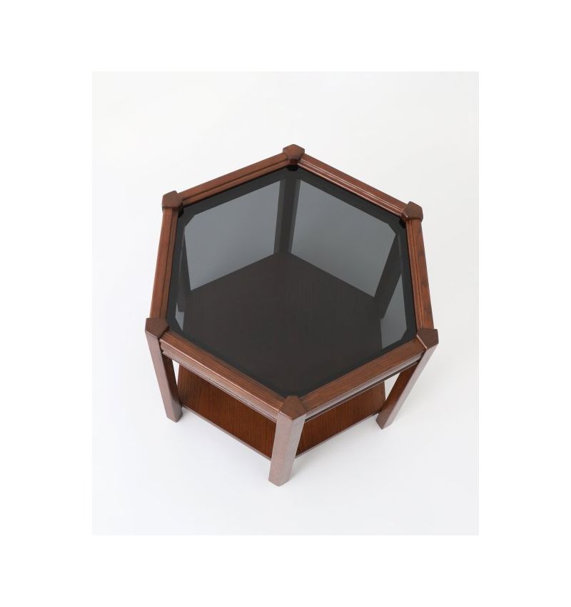 BROOKS HEXAGON TABLE / BLACK GLASS | JOURNAL STANDARD FURNITURE