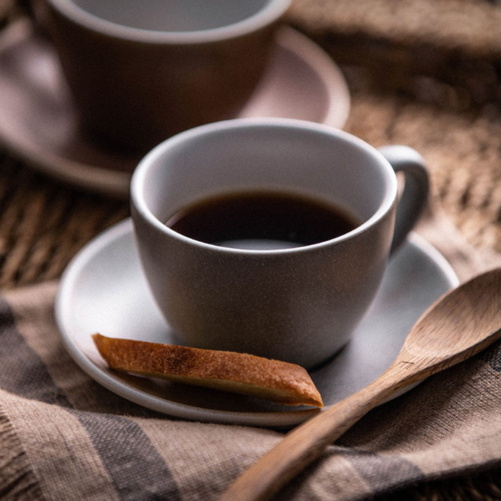 ストーンライクマットマグ&ソーサーセット – acacia