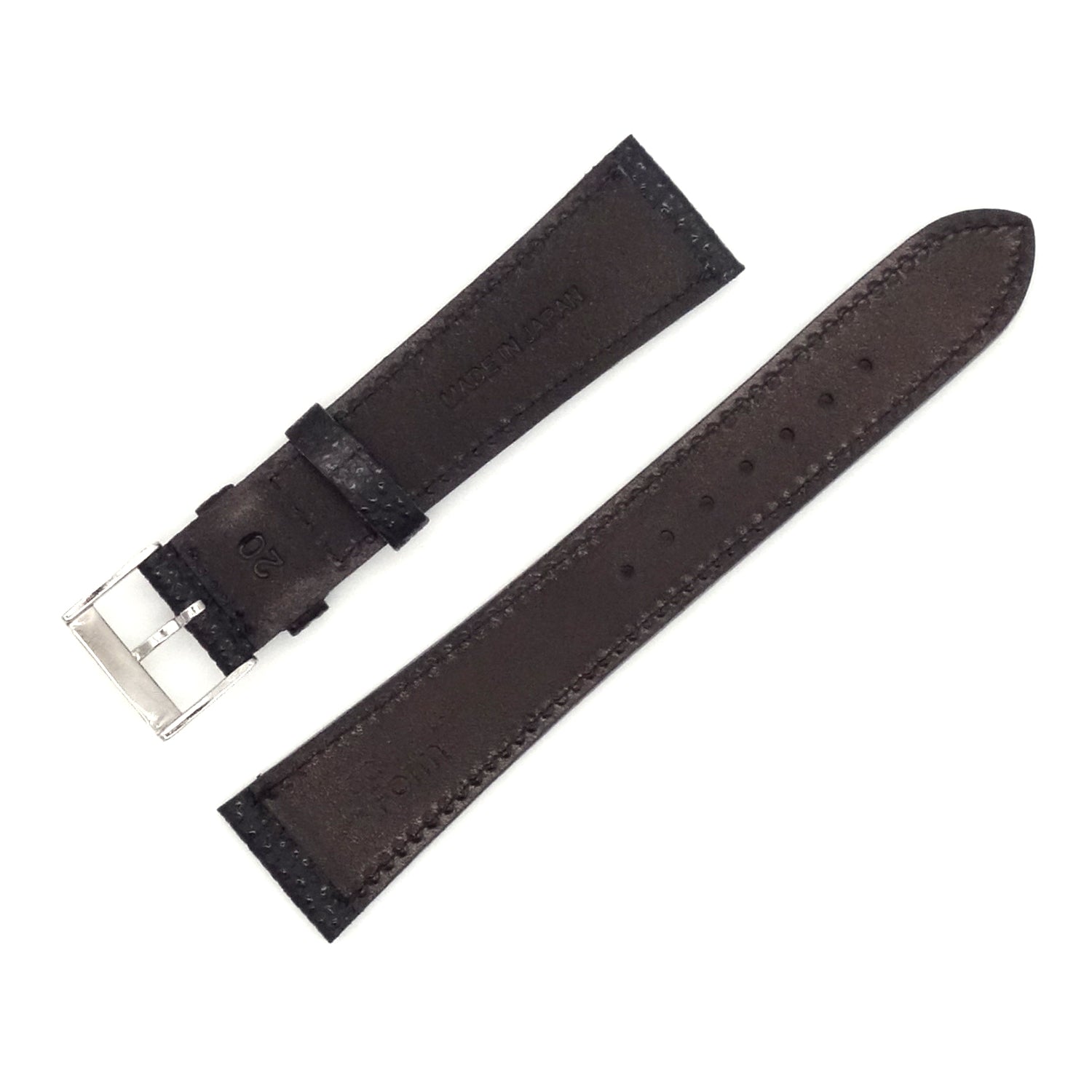 HIMEJI KUROZAN Japanese Cowhide LEATHER STRAP (Black) – Accurate Form