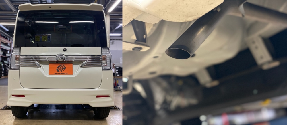 LA600S ダイハツ タントカスタムにマフラーを取付しました