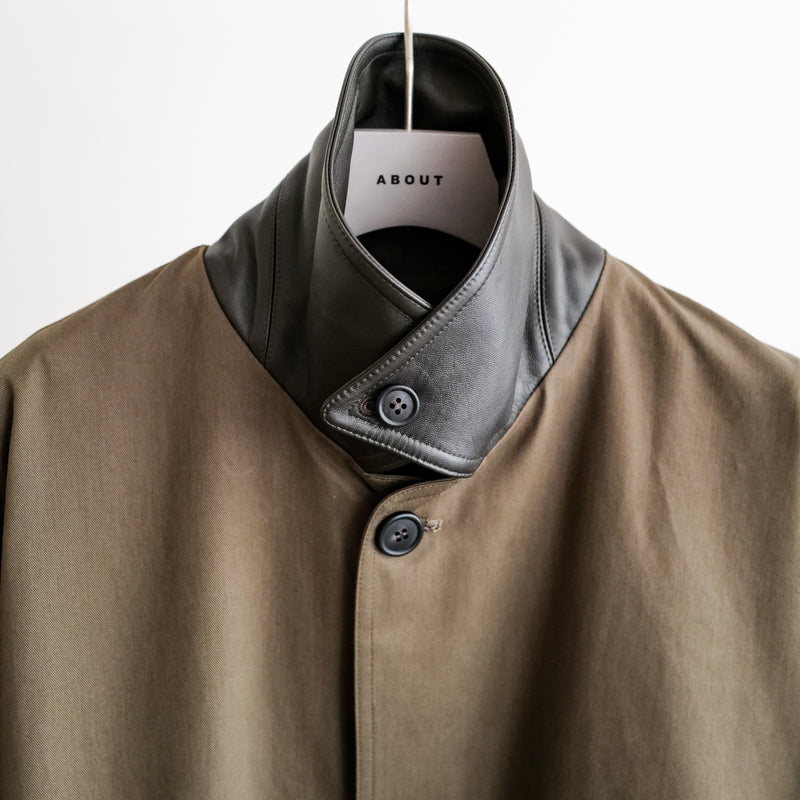 OVERSIZED BLOUSON WITH LEATHER PATCH – ABOUT