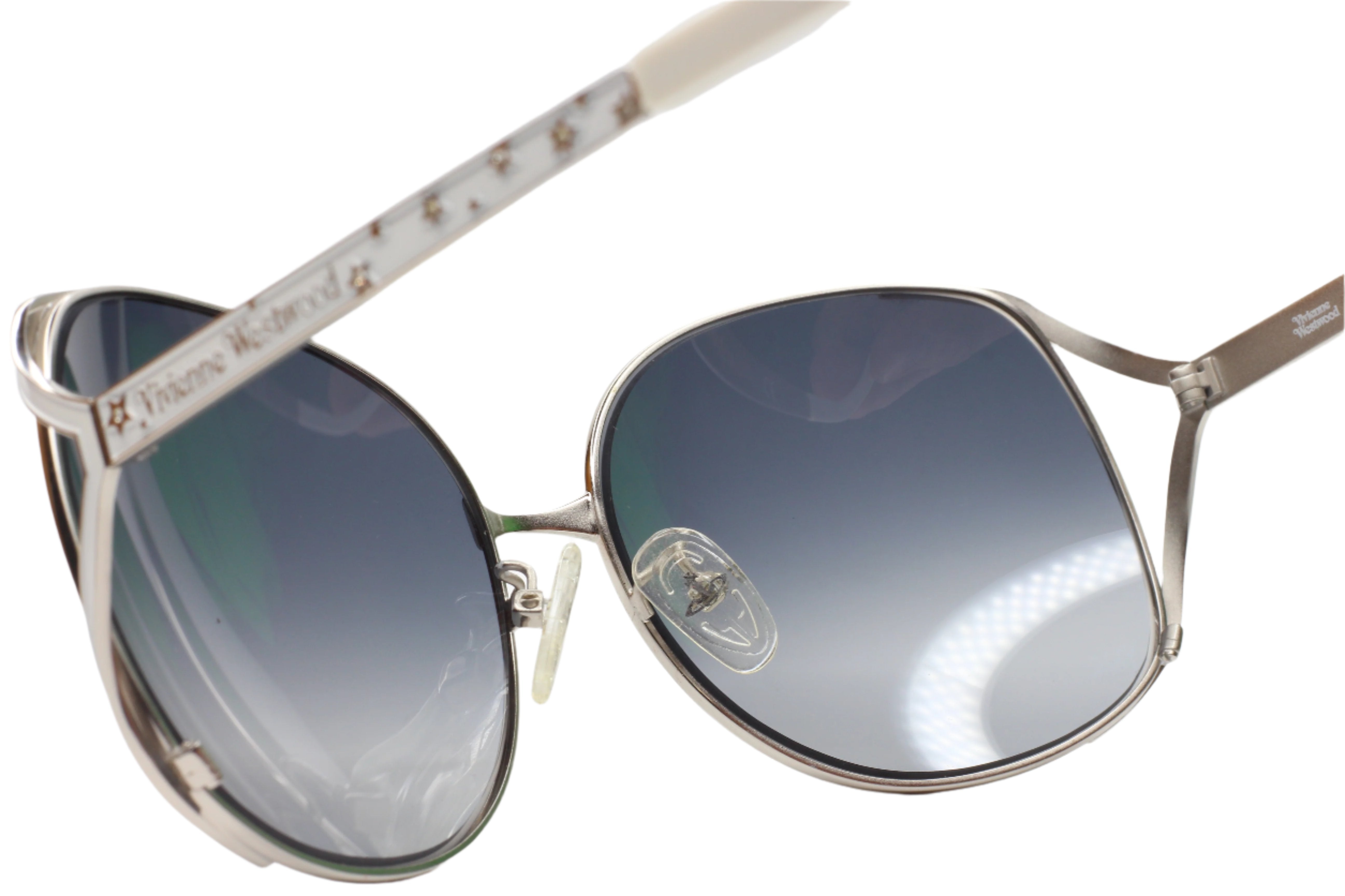 Vivienne Westwood VW713 02 Silver Designer White Luxury Sunglasses