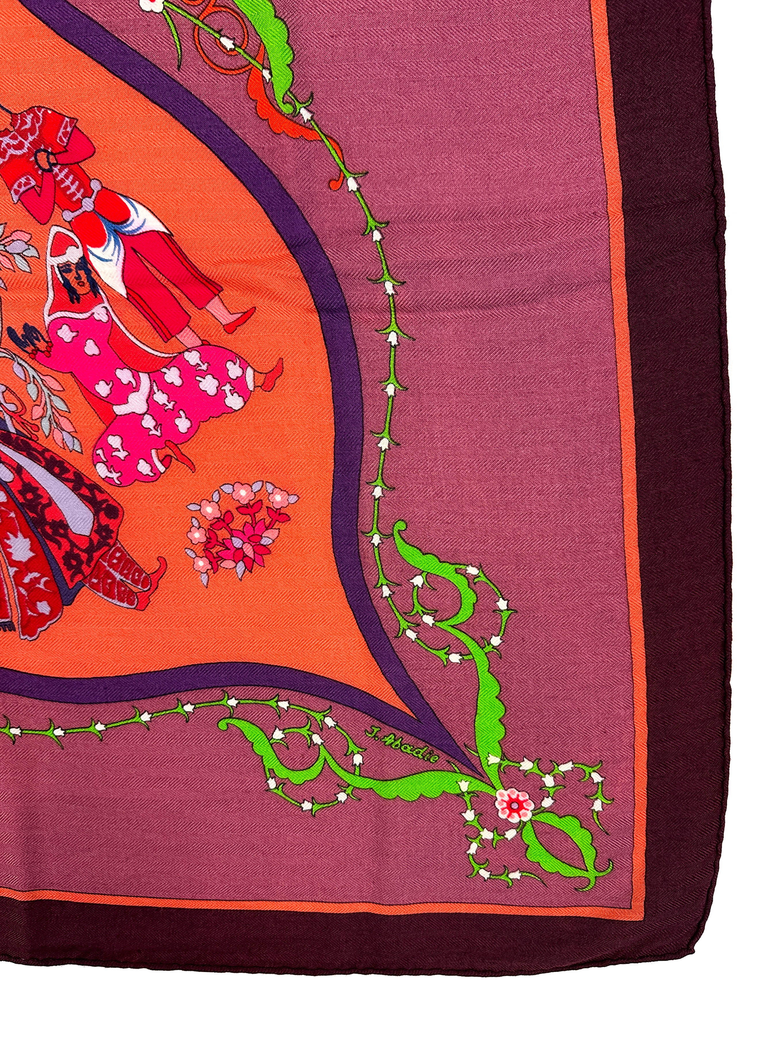 Hermès Poésie Persane Cashmere Silk 140