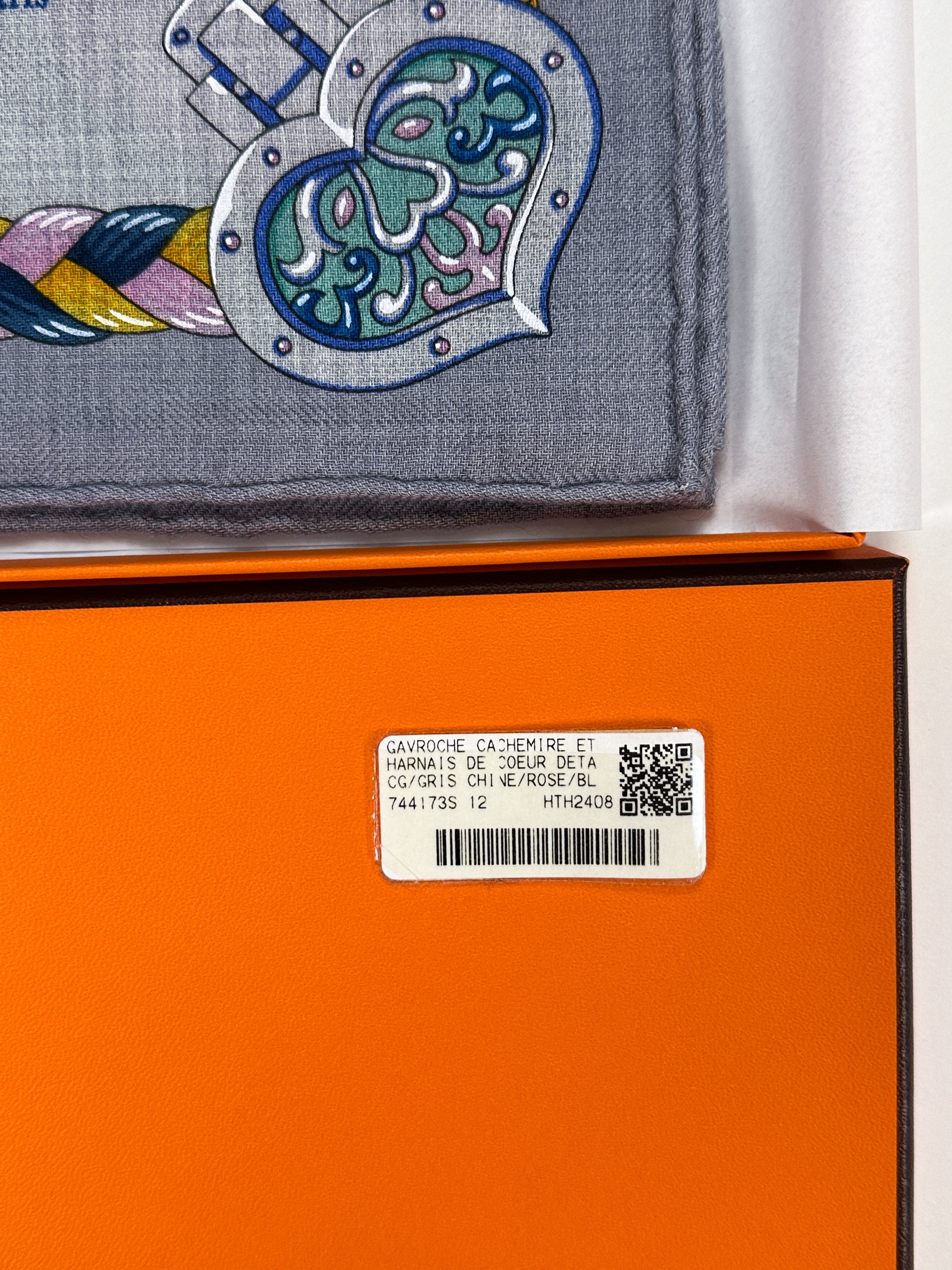 Hermès Harnais de Coeur Cashmere Silk 45