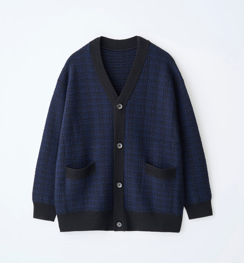 OVERSIZED TWEED KNIT CARDIGAN (受注予約受付終了) – ABYTS