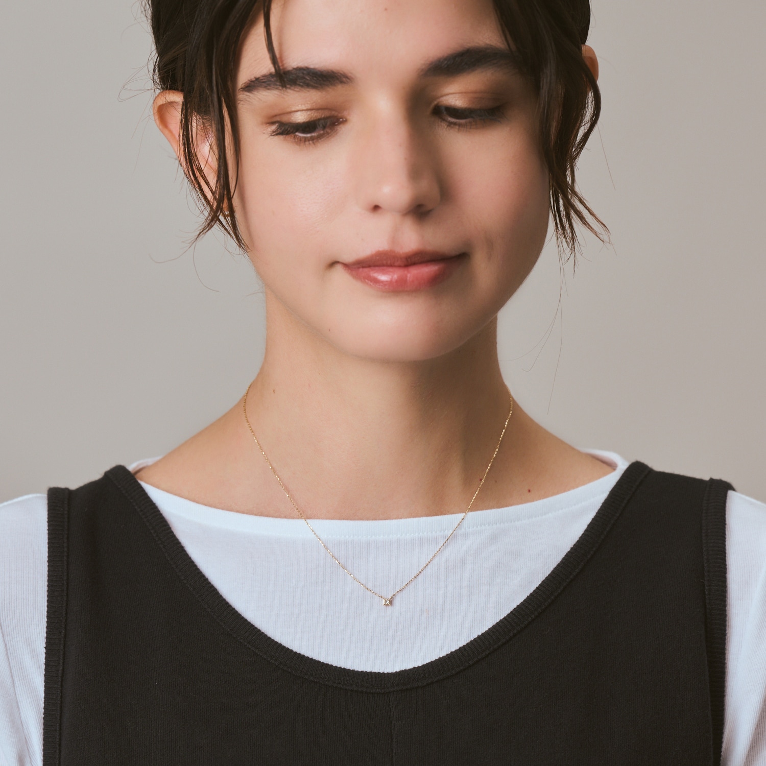 K10ダイヤモンドネックレス(0.06ct)｜ネックレス｜アガット 公式