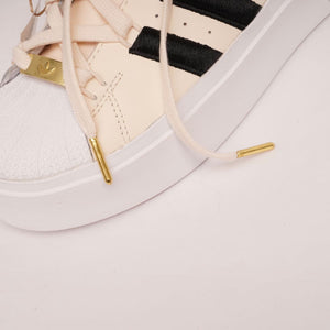 アディダス スーパースター ボネガ ベージュ ブラック スニーカー