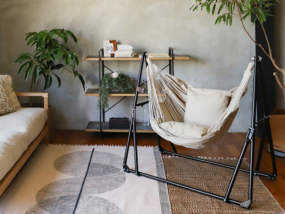 ハンモック 自立式 3way 室内 屋外 一人用 5点セット | a.depeche