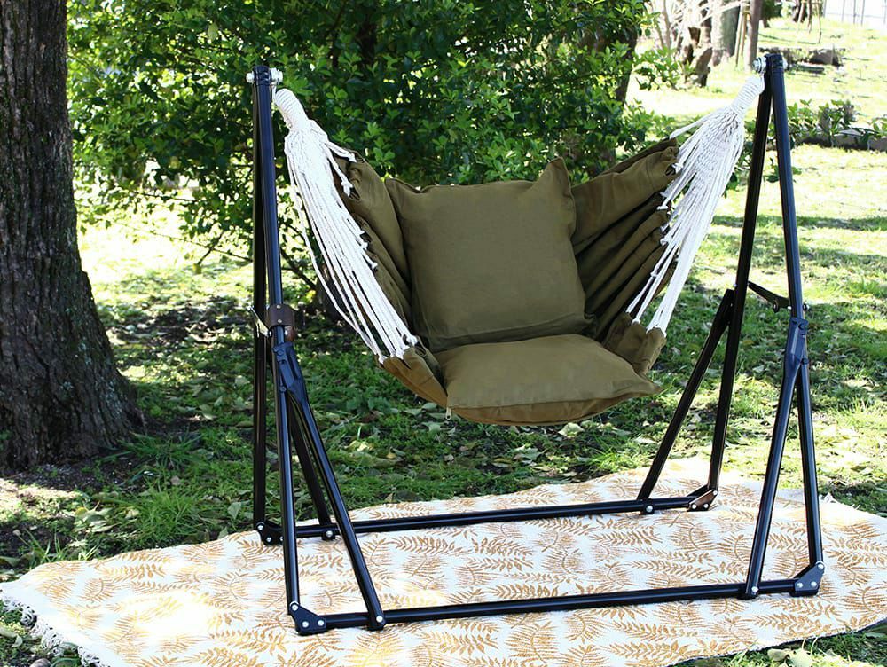 ハンモック 自立式 3way 室内 屋外 一人用 5点セット | a.depeche