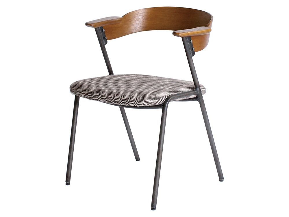 ダイニング アイアン 【送料無料】ダニス ショートアームチェア アーム