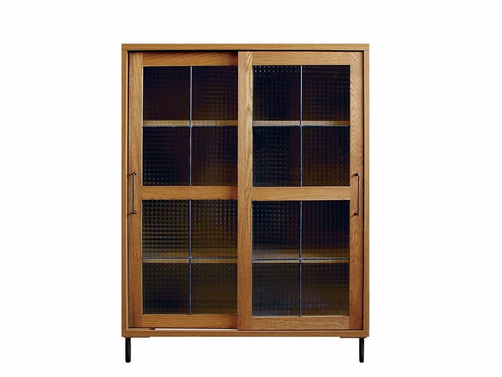 クーポン対象】カデル スライドガラスキャビネット ロー - a.depeche